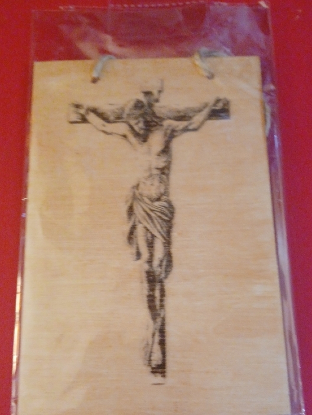 4x6 Wooden Crucifix Wall Plaque - Natural